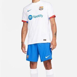 Nike Barcelona Soccer Jersey (Away 23/24) White L NWT